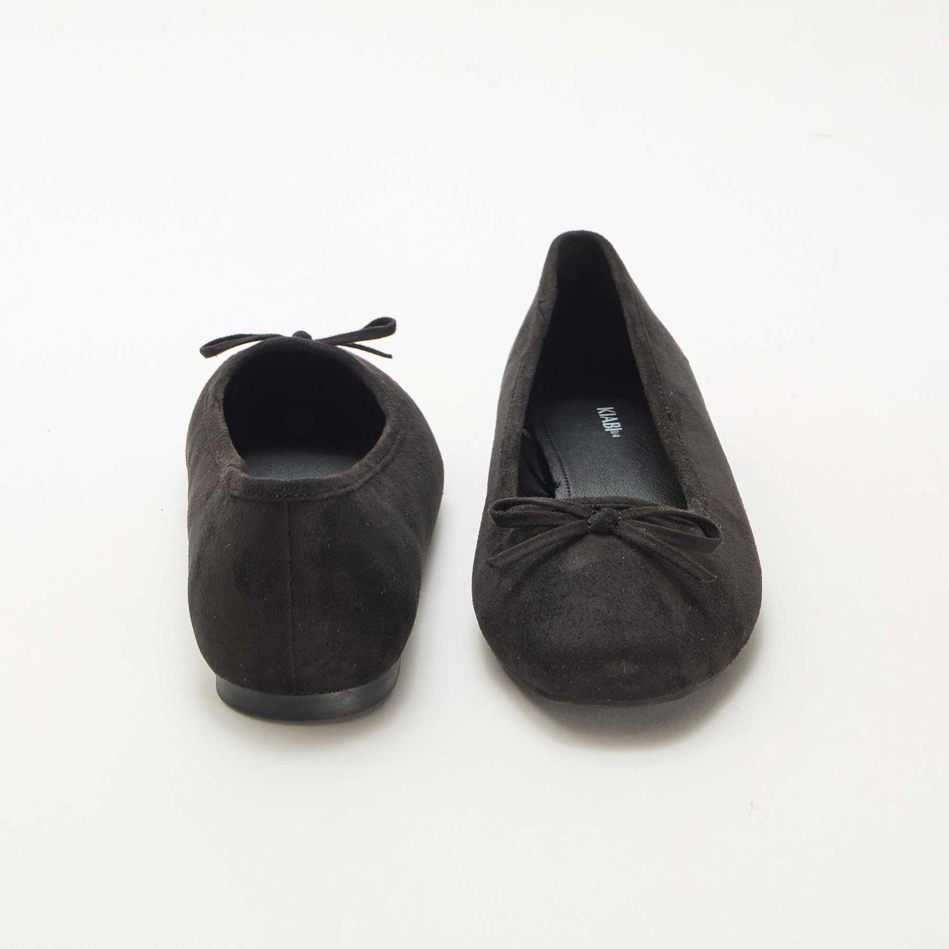 Bailarinas lisas de antelina NEGRO