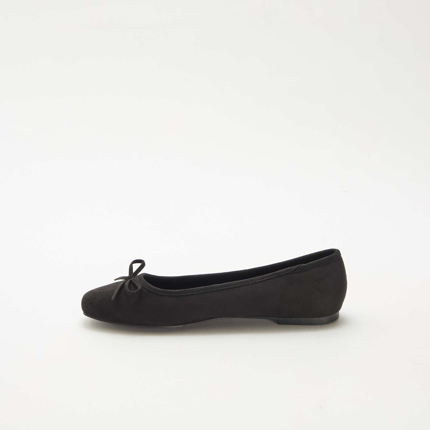 Bailarinas lisas de antelina NEGRO