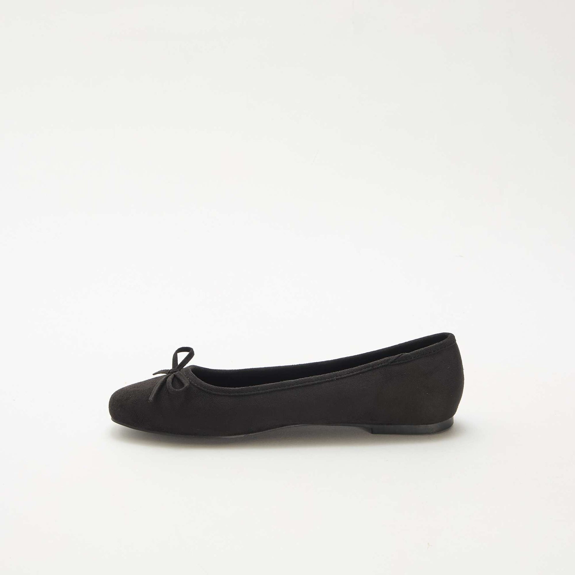 Bailarinas lisas de antelina NEGRO