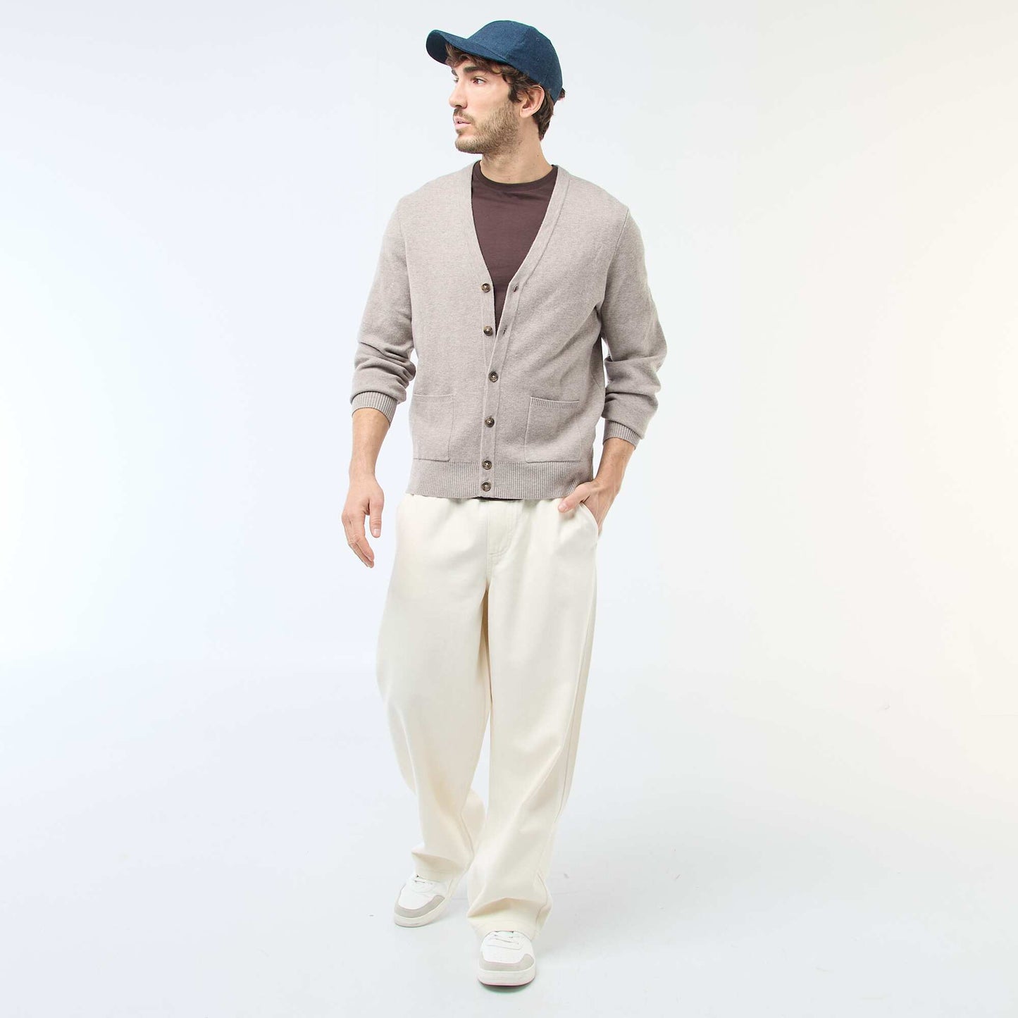 Cárdigan liso BEIGE