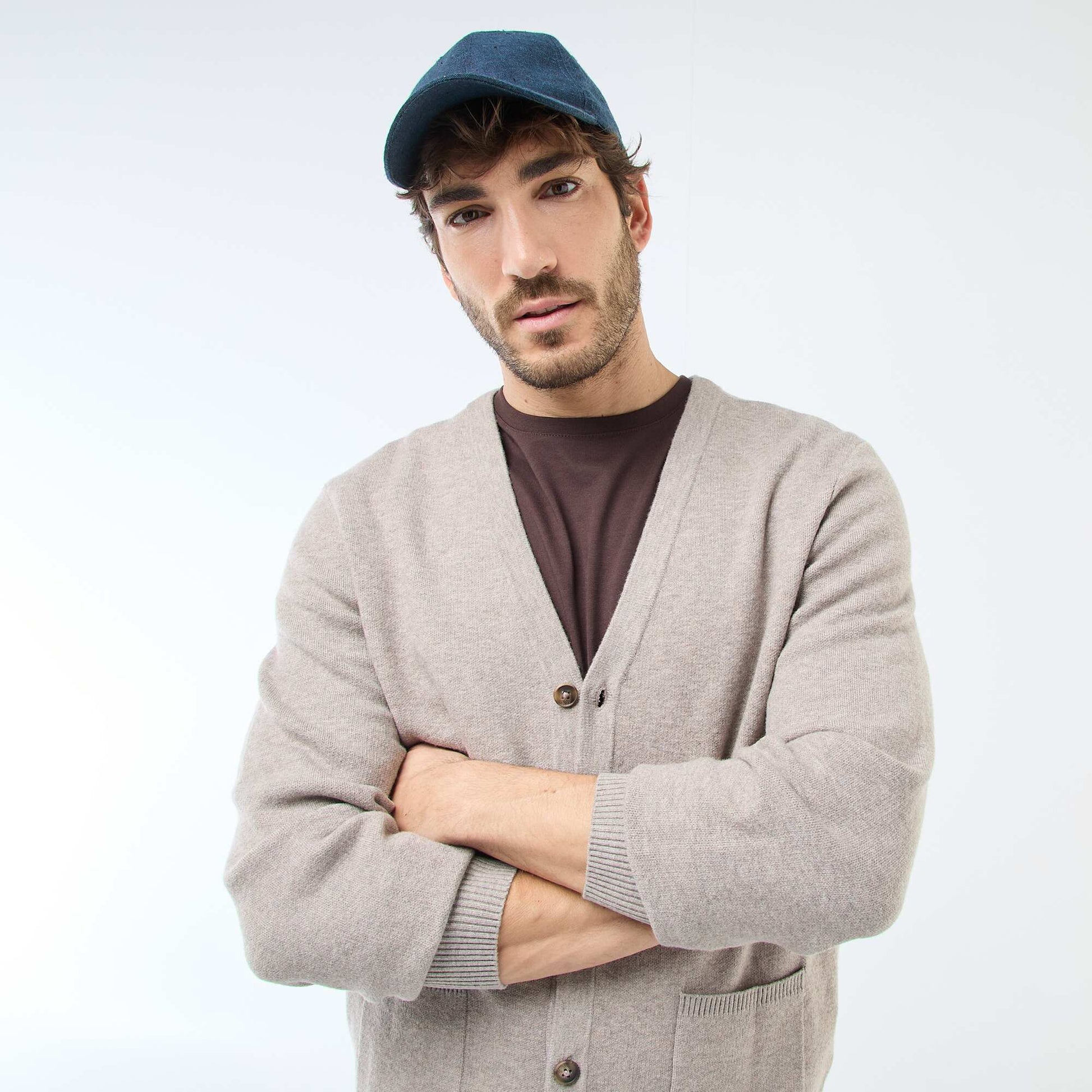 Cárdigan liso BEIGE