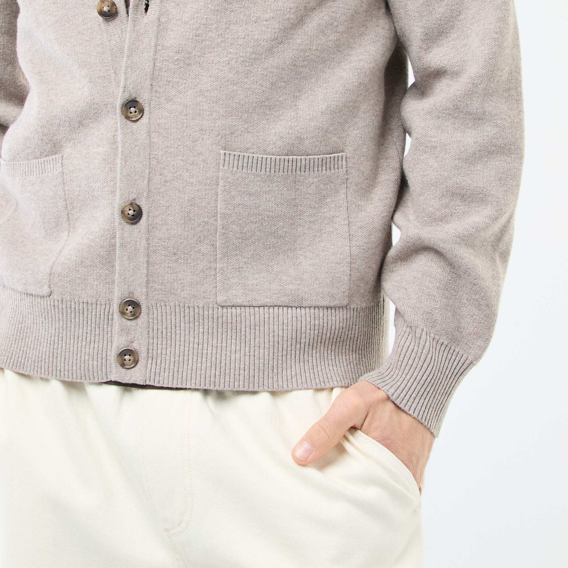 Cárdigan liso BEIGE