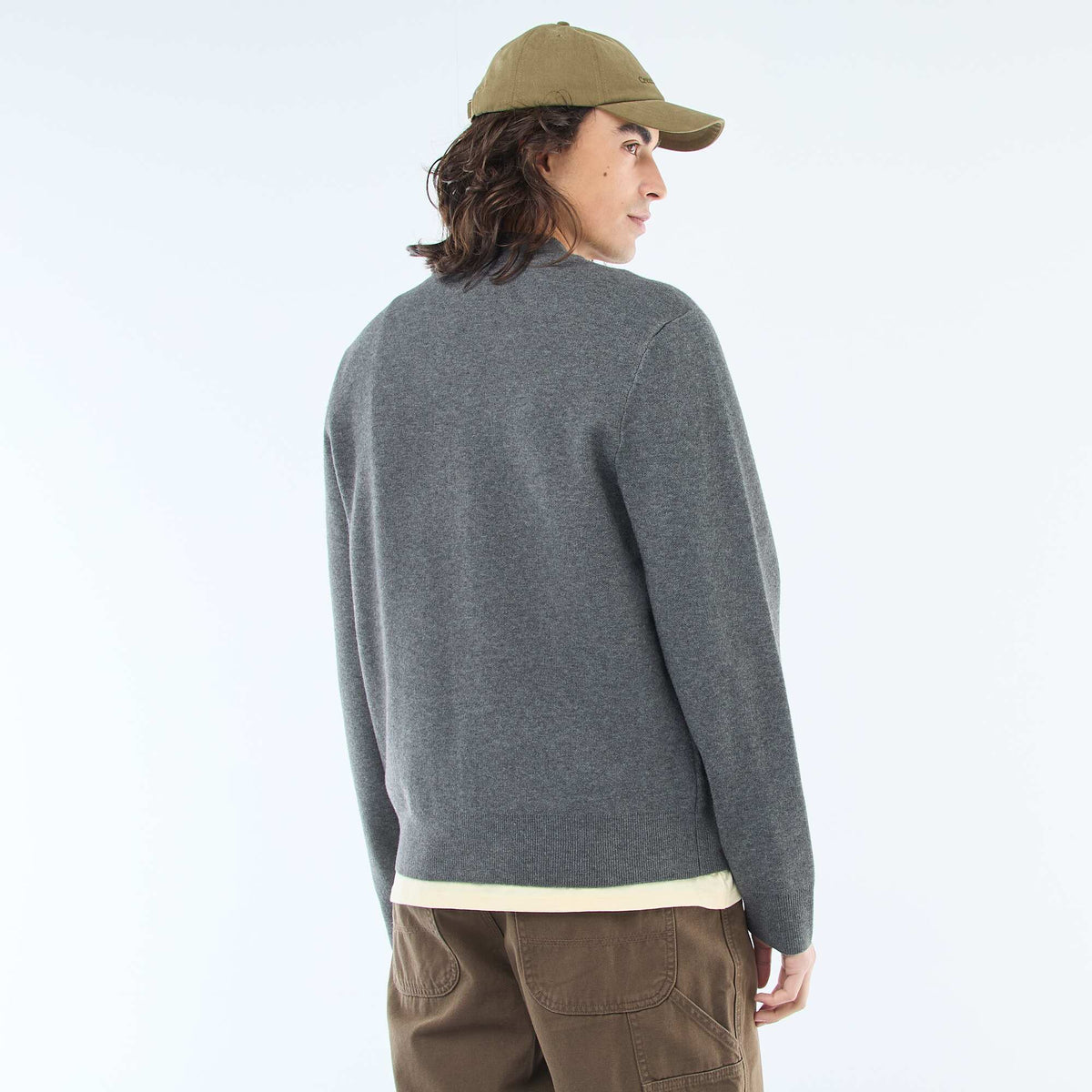 Chaleco cálido con cremallera y cuello alto GRIS