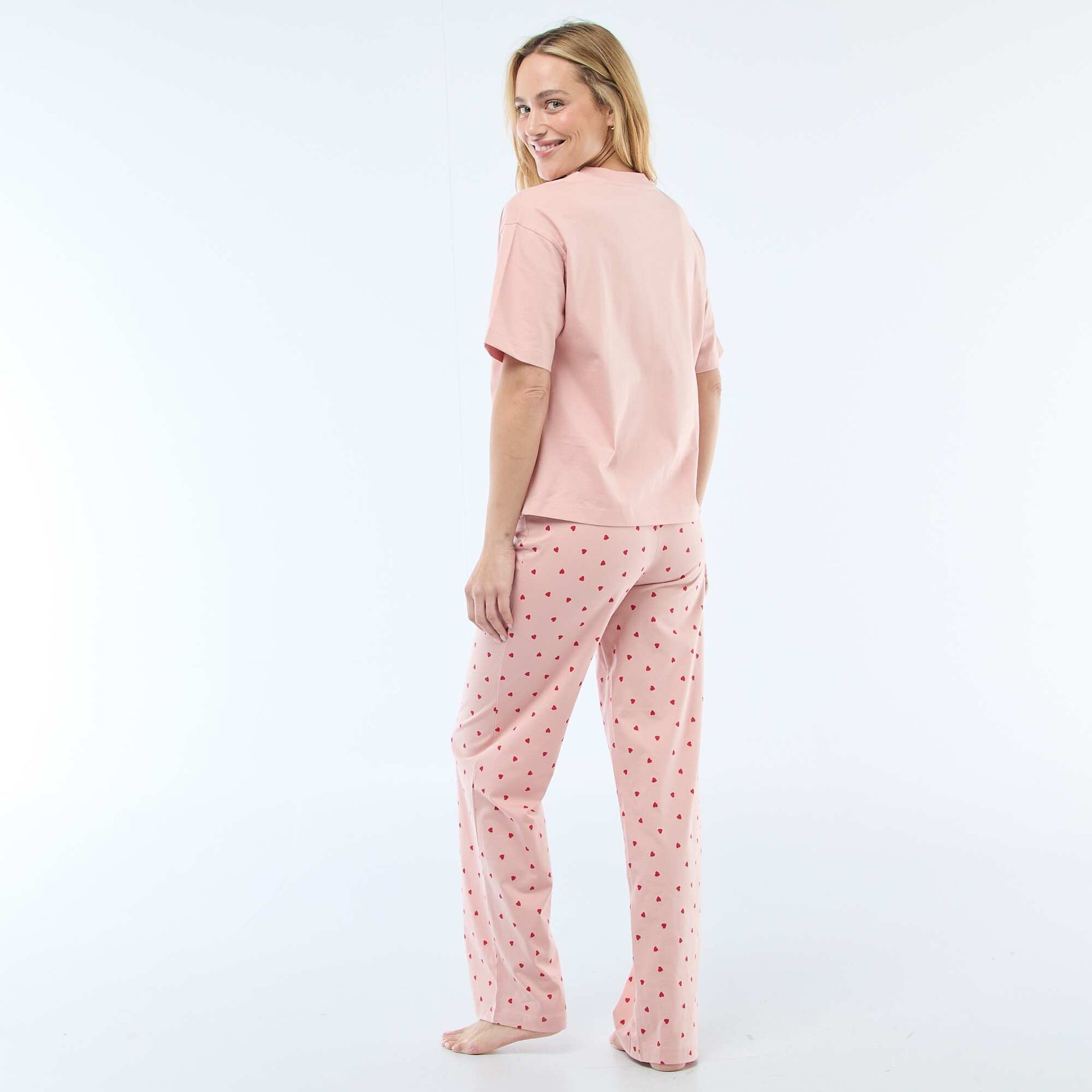 Pijama de 2 piezas con estampado 'Marie' ROSA