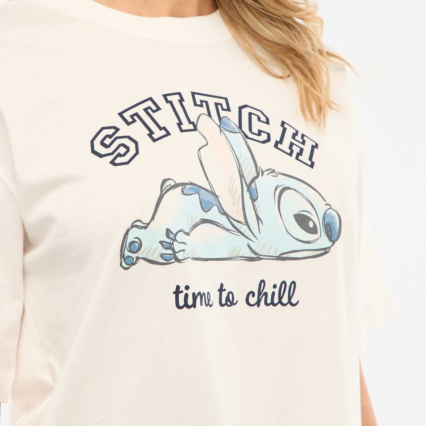 Conjunto de pijama camiseta + pantalón de popelina 'Angel' - 2 piezas BLANCO