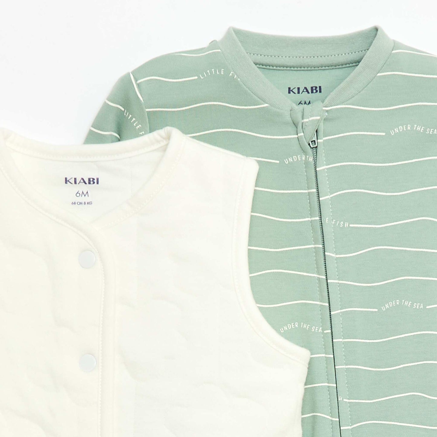 Conjunto pijama + chaleco acolchado VERDE