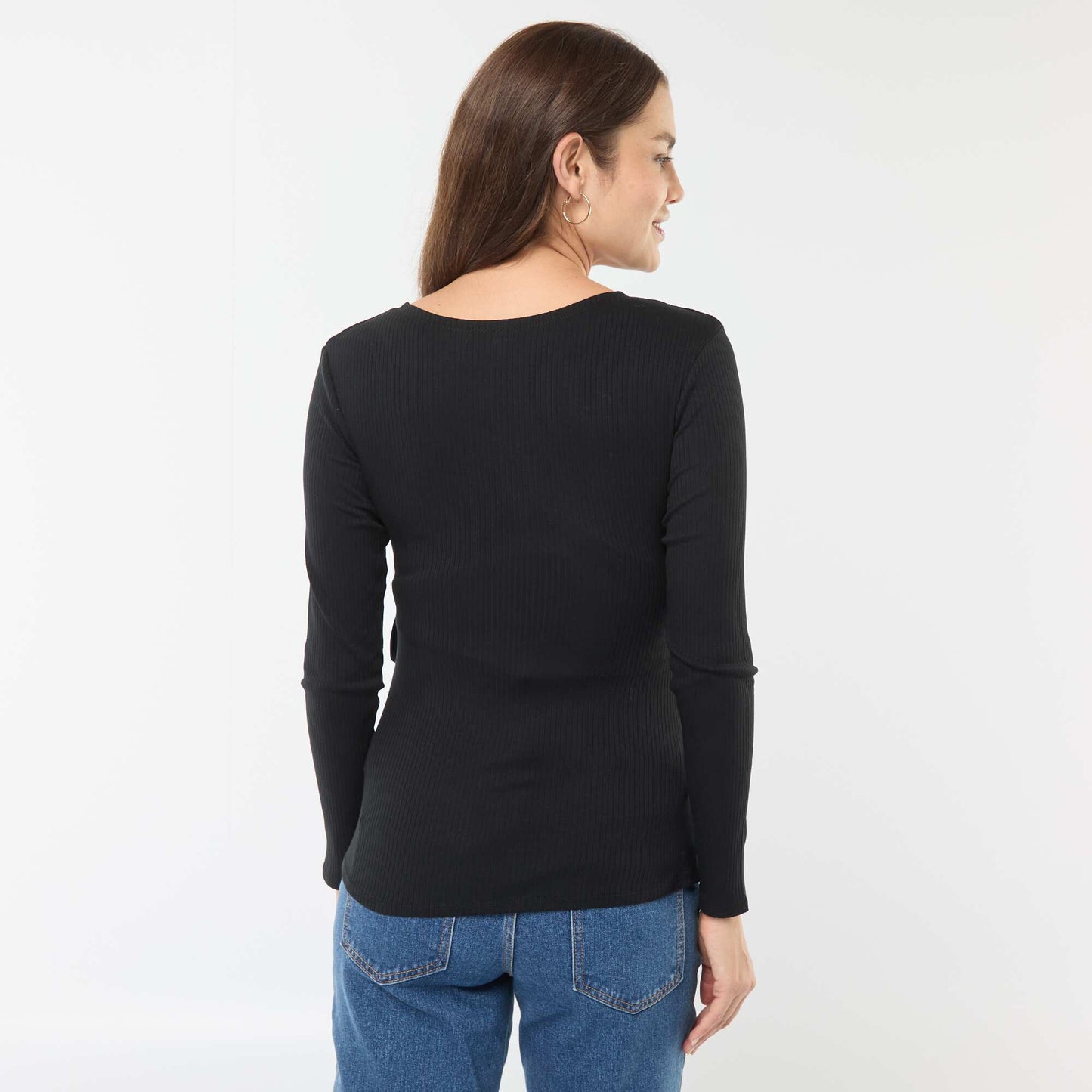 Camiseta de lactancia cruzada NEGRO