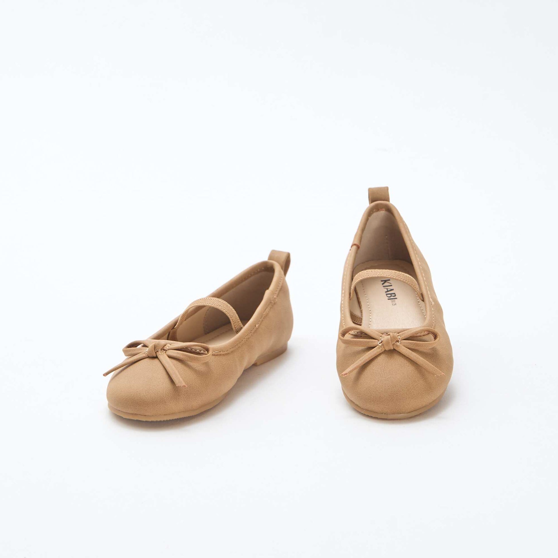 Bailarinas de imitación de cuero con tira MARRON