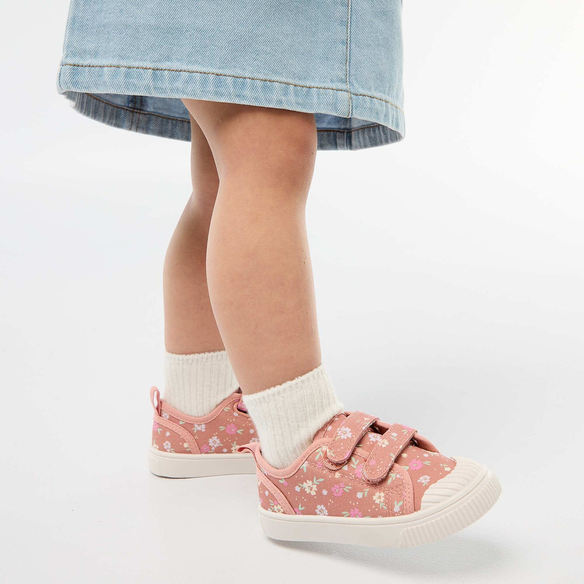 Zapatillas de lona con estampado de damas ROSA