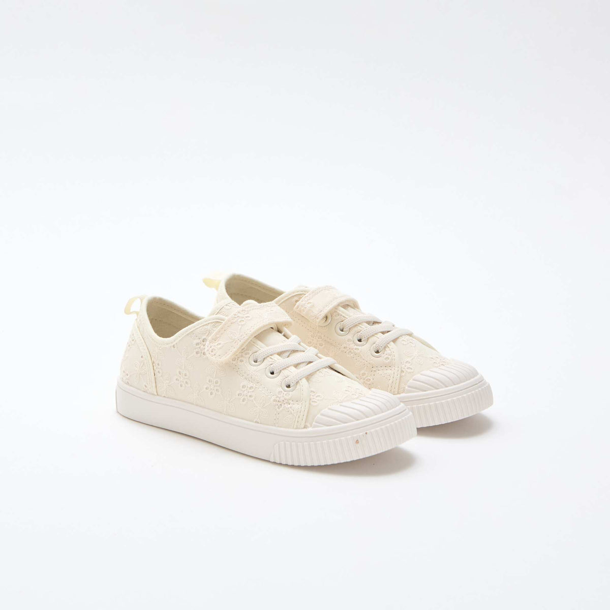 Zapatillas de lona con estampado de damas BEIGE