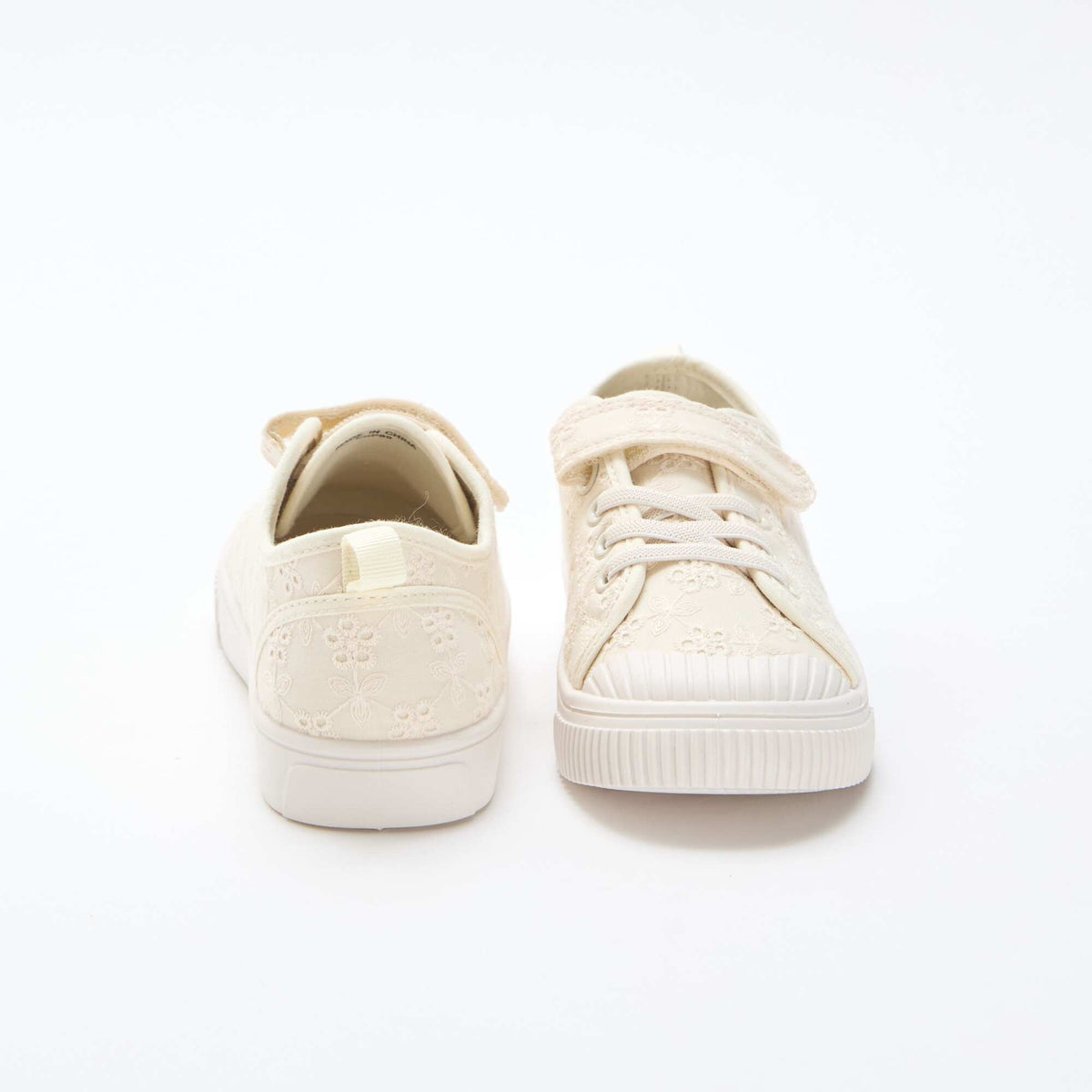 Zapatillas de lona con estampado de damas BEIGE