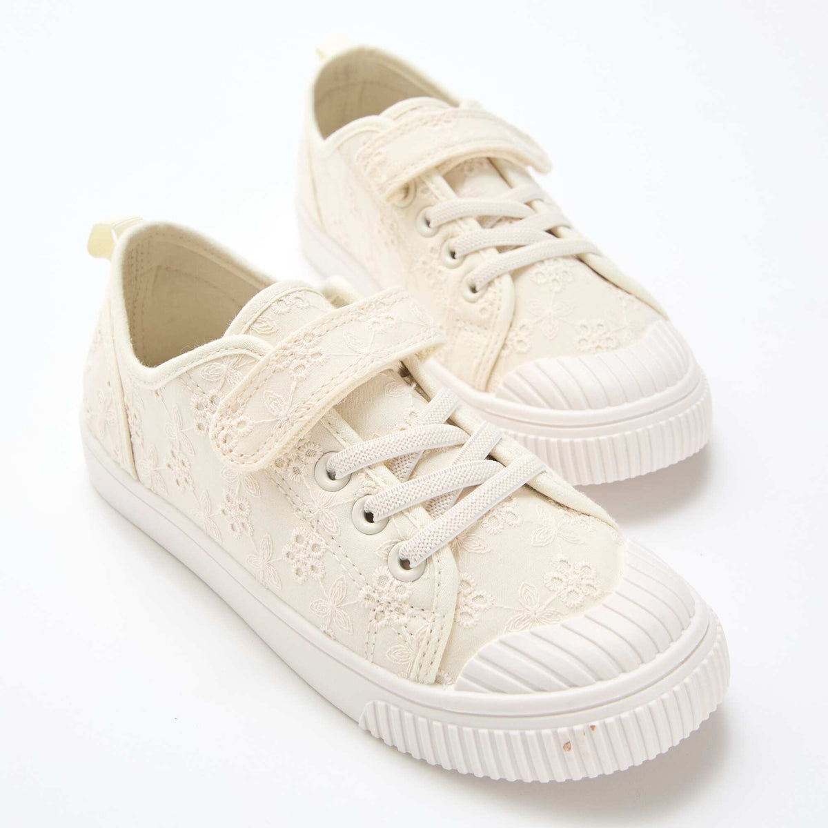 Zapatillas de lona con estampado de damas BEIGE