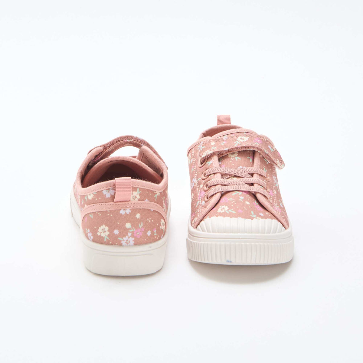 Zapatillas de lona con estampado de damas ROSA