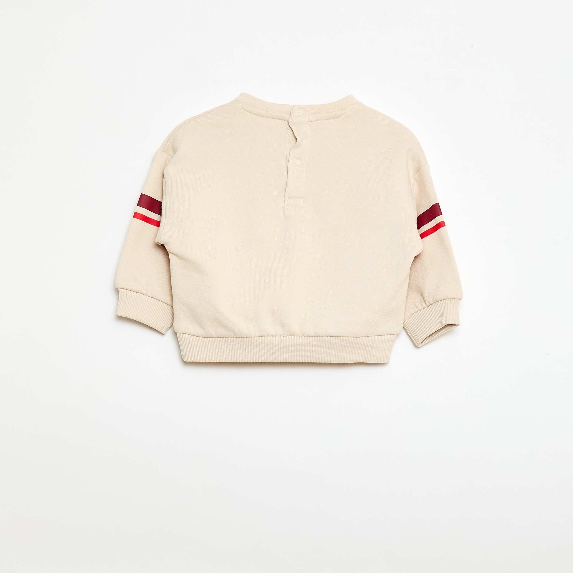 Buzo de felpa con diseño BLANCO