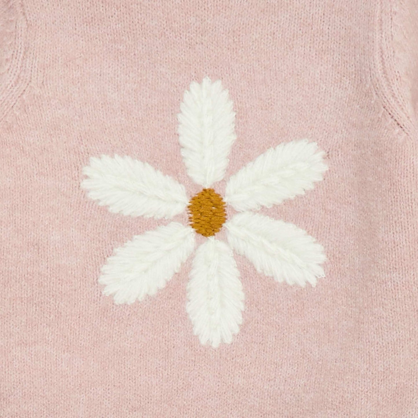 Sweater de punto con bordado ROSA