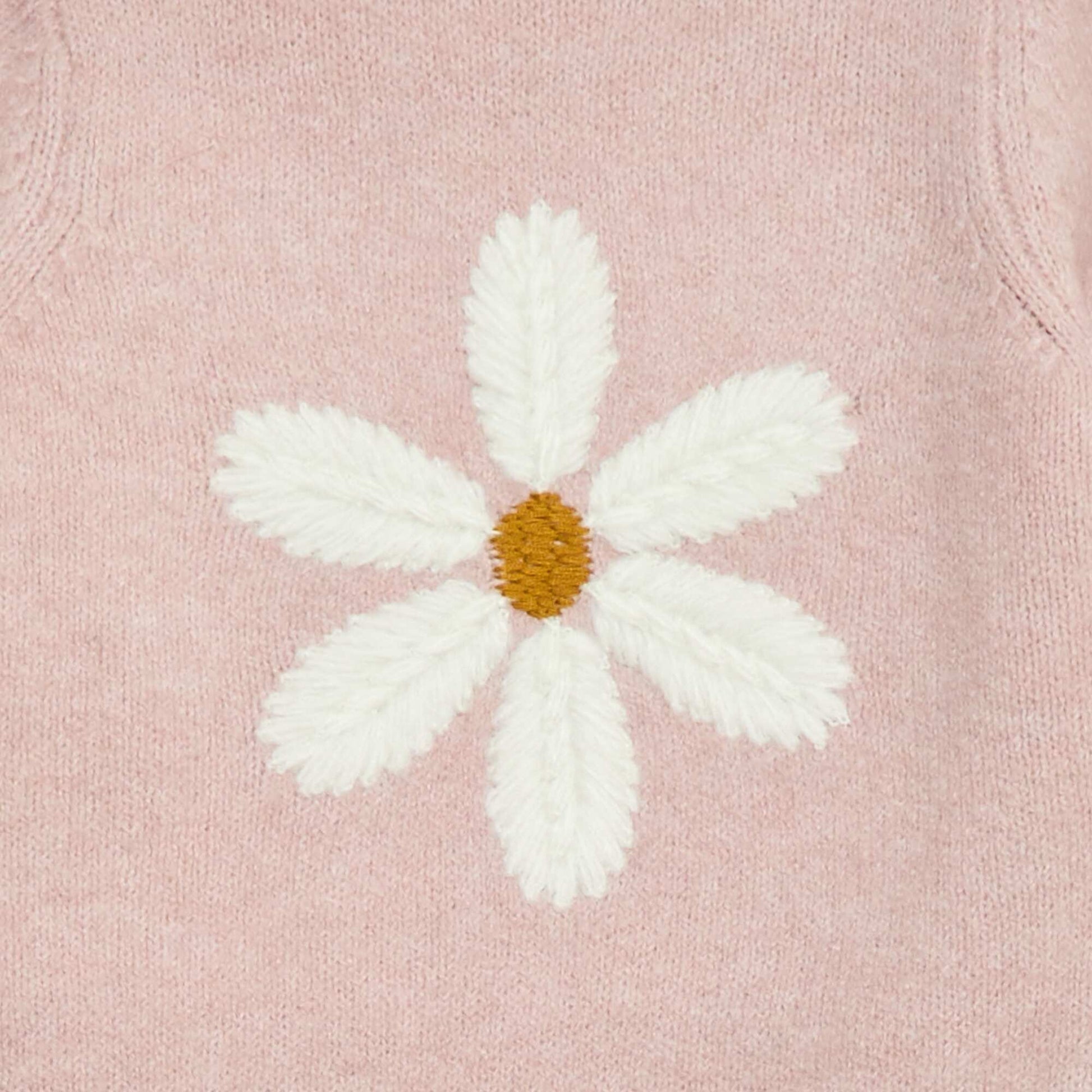 Sweater de punto con bordado ROSA