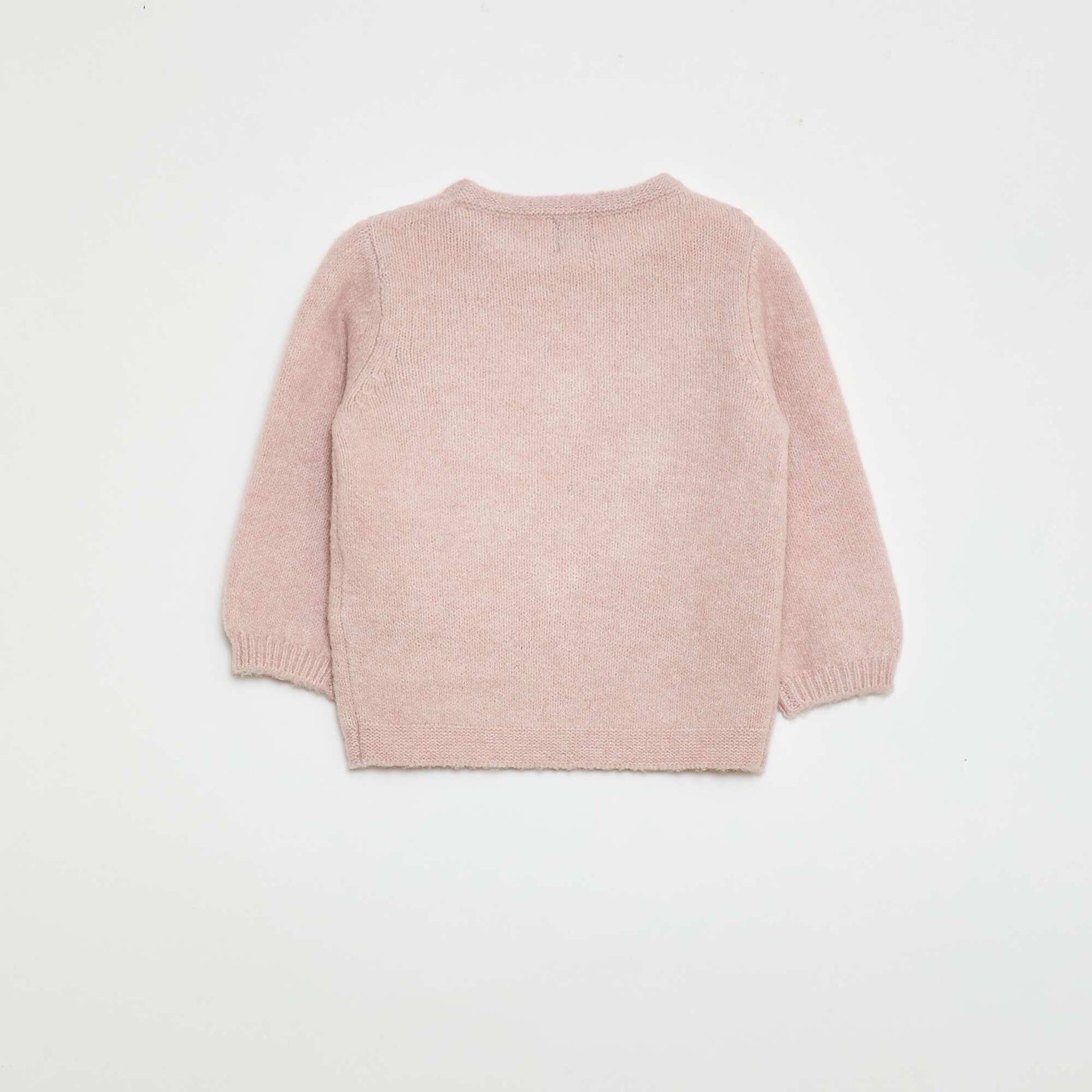 Sweater de punto con bordado ROSA