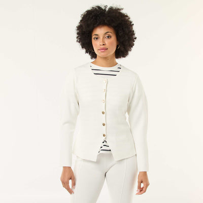 Chaqueta con botones dorados BLANCO