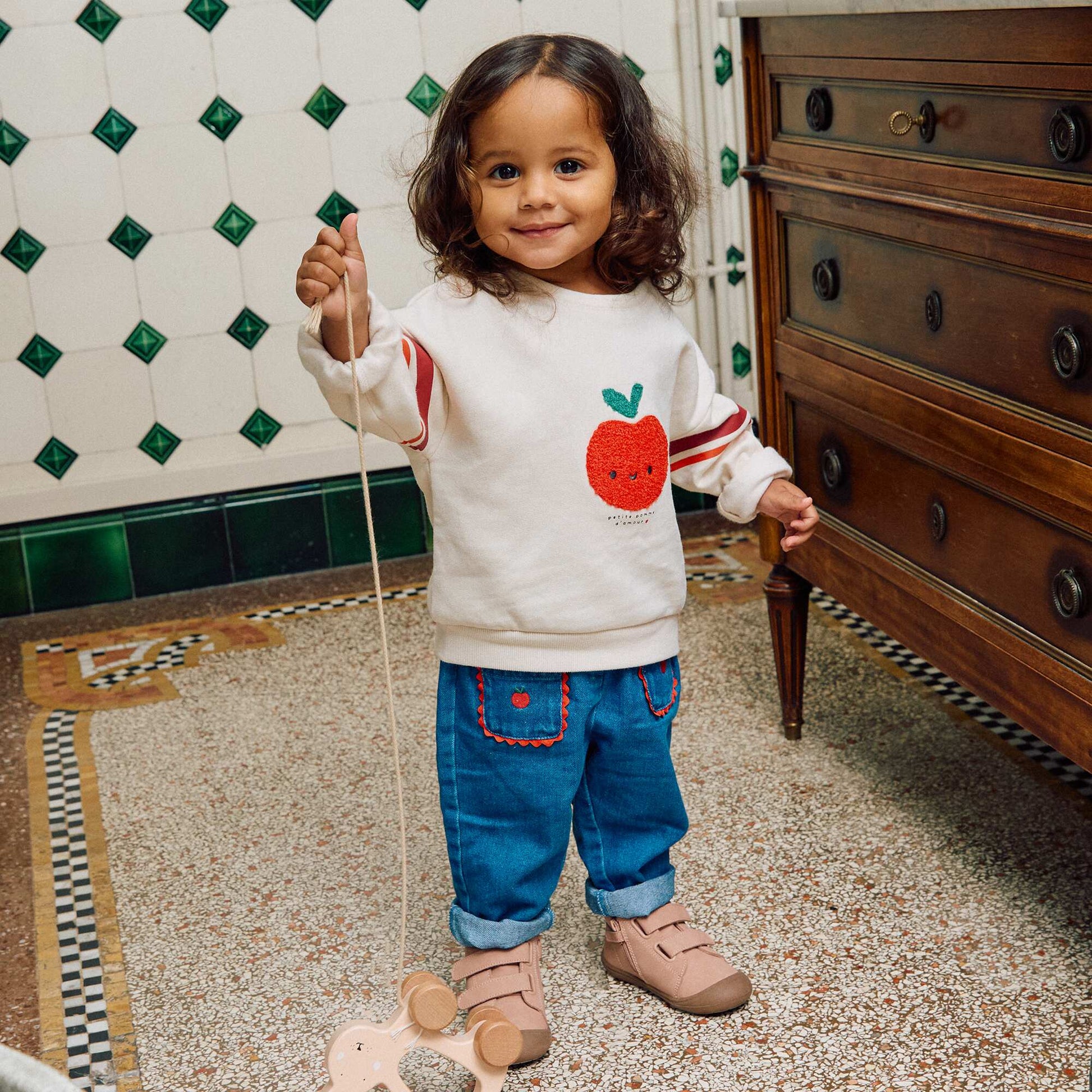 Pantalón jean con bolsillos originales BLANCO