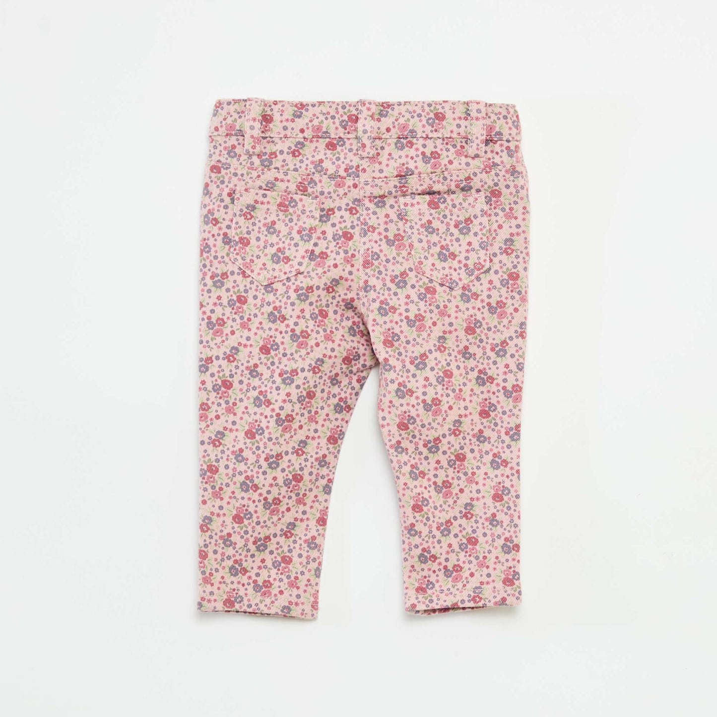 Jean slim con estampado floral PURPURA