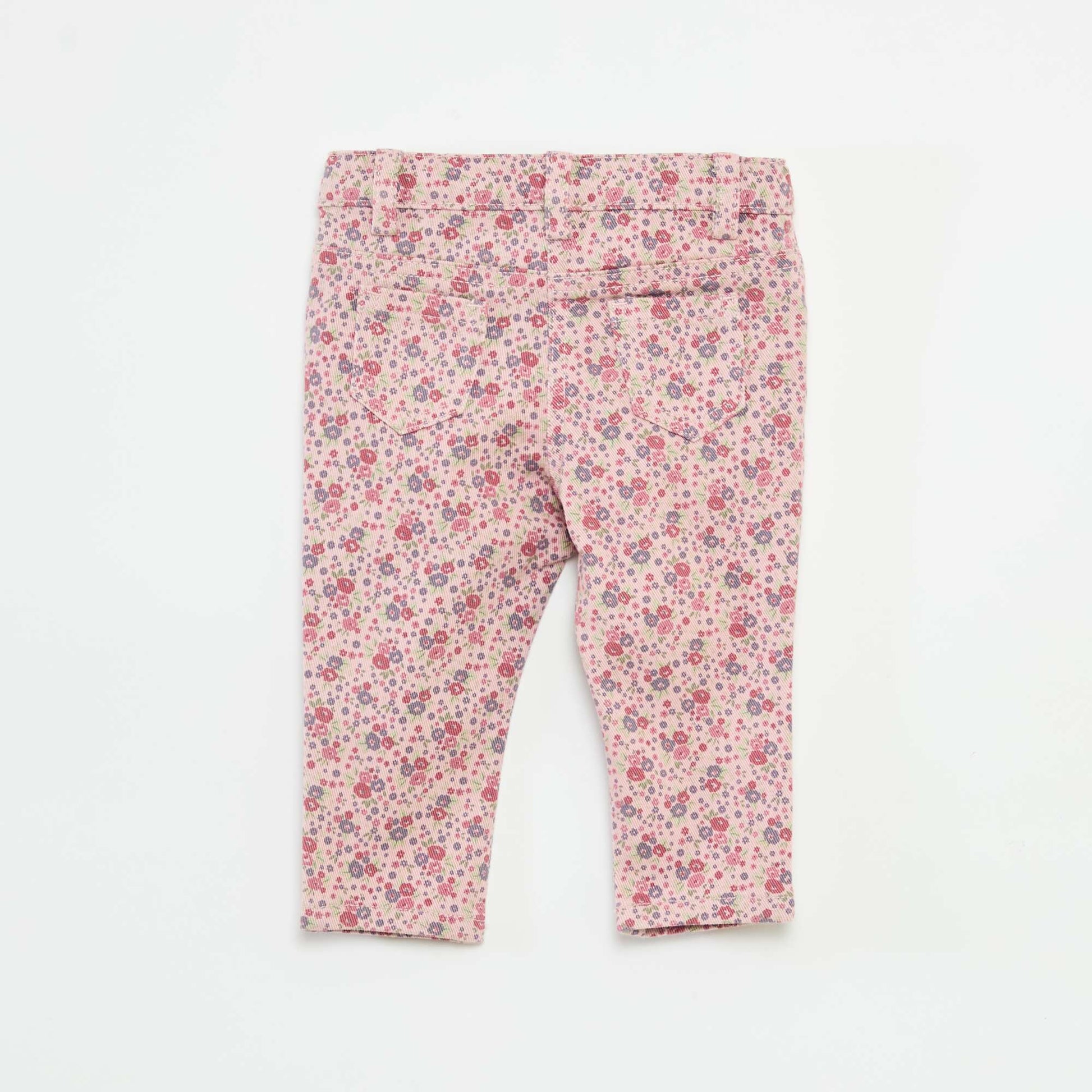 Jean slim con estampado floral PURPURA