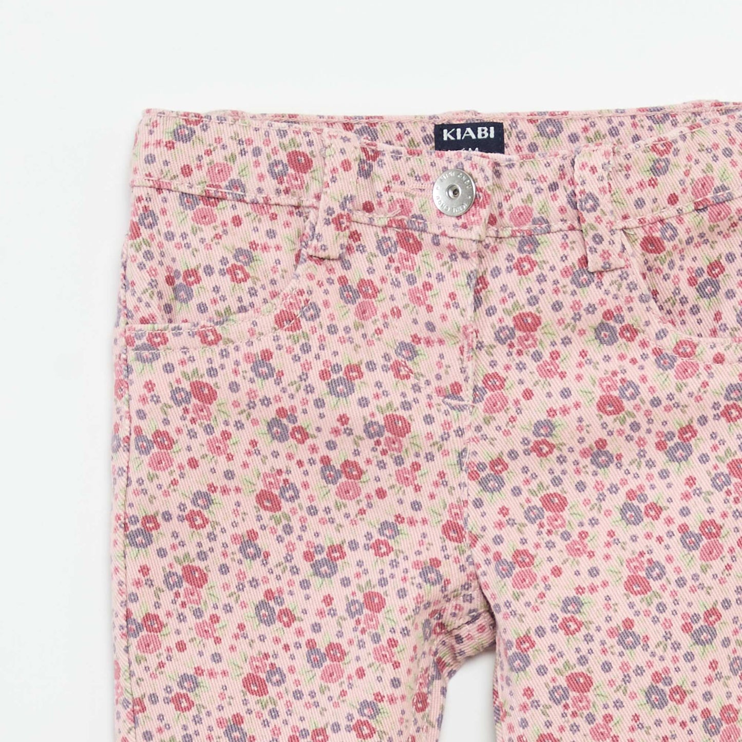 Jean slim con estampado floral PURPURA