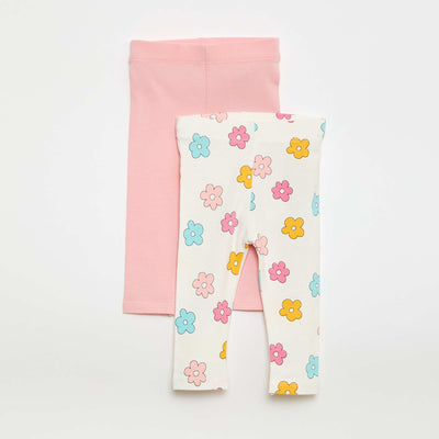 Lote de 2 leggings largos BLANCO