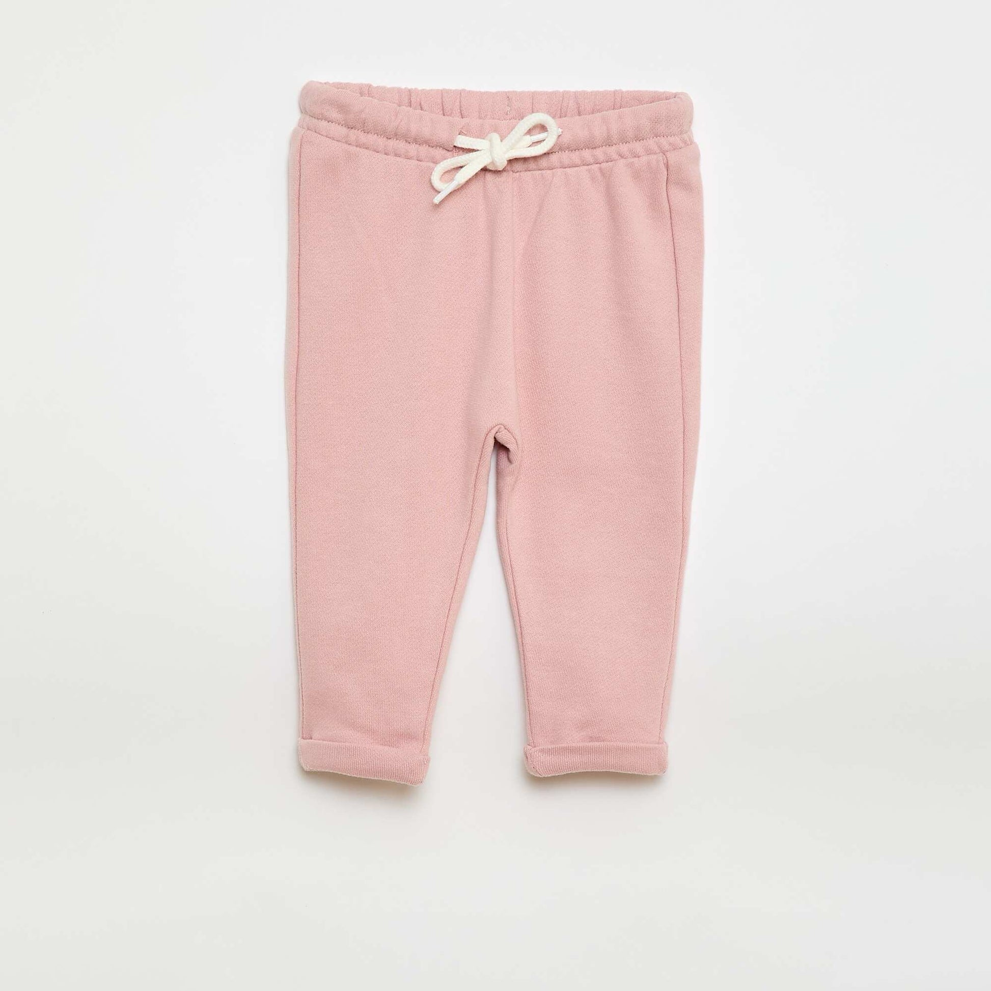 Lote de 2 pantalones jogging en felpa francesa ROSA
