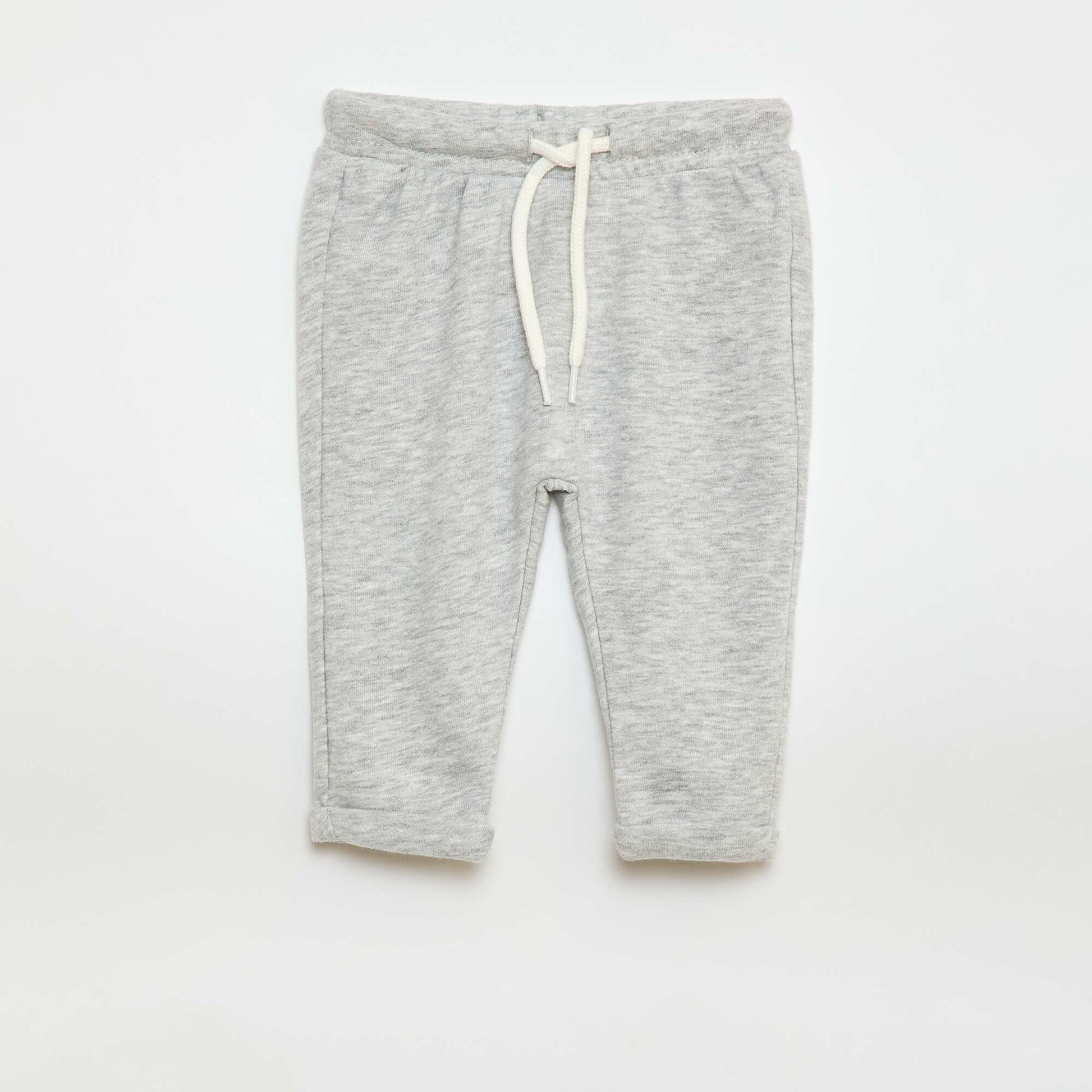 Lote de 2 pantalones de jogging en felpa francesa GRIS