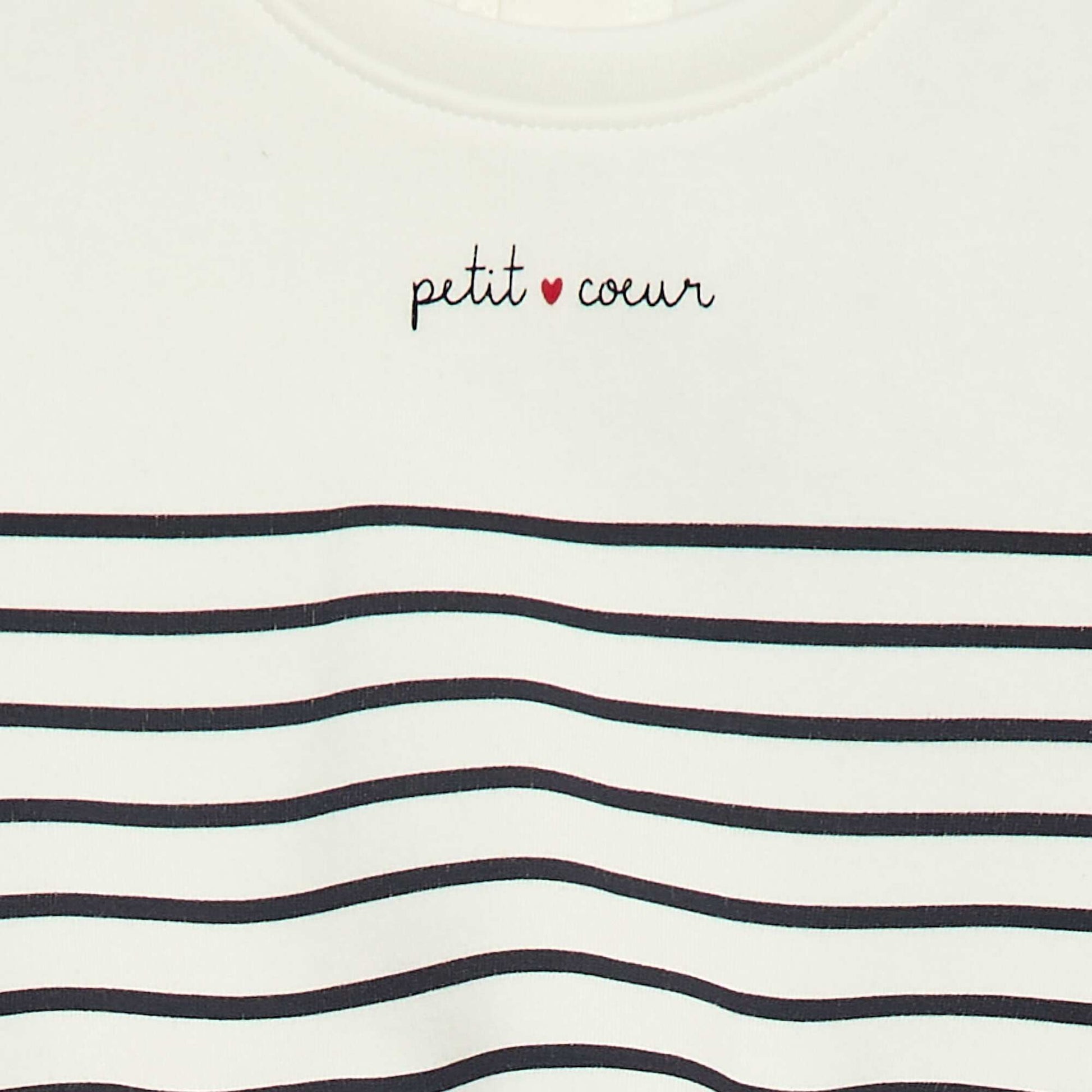 Buzo estampada cuello redondo BLANCO