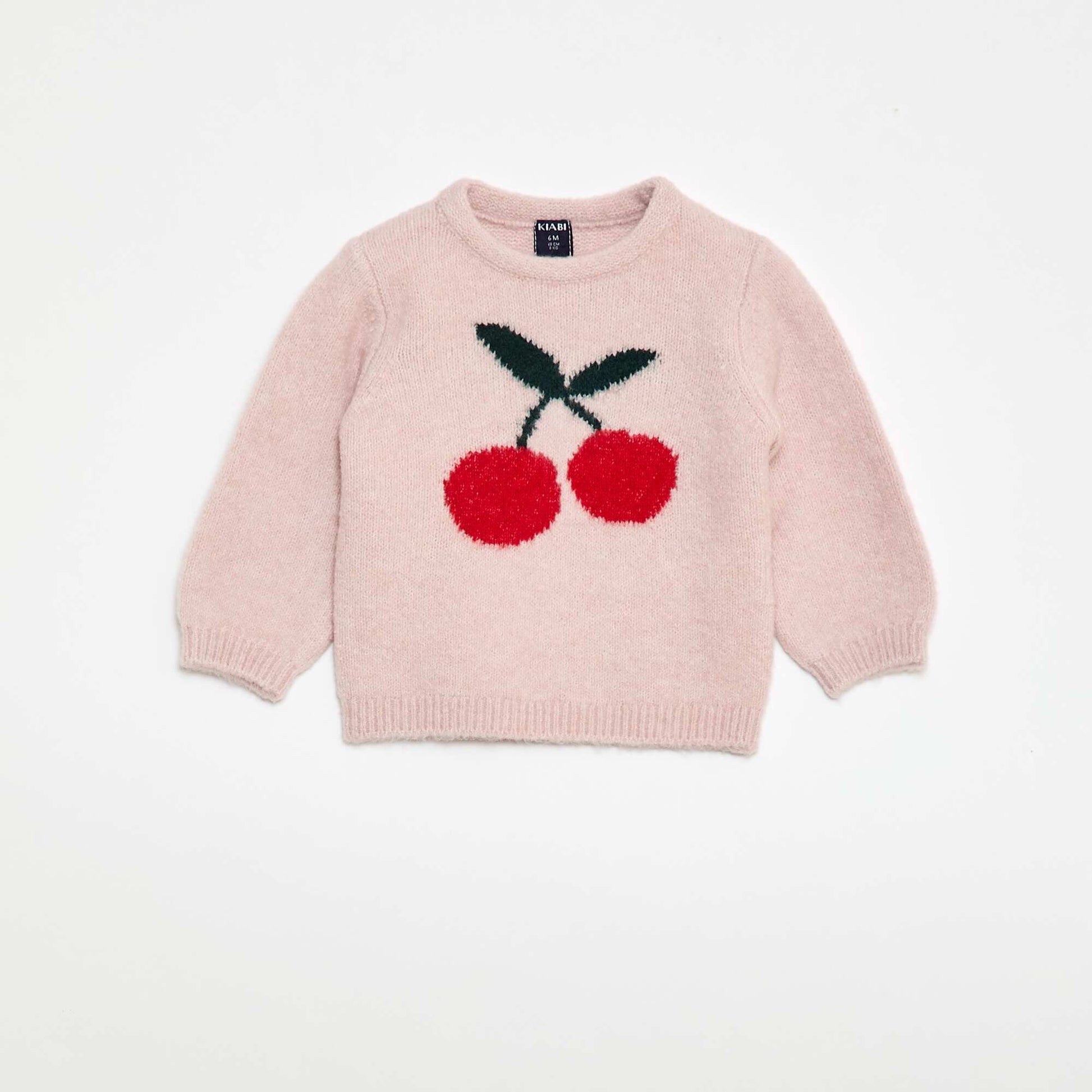 Sweater de punto con diseño fantasía ROSA