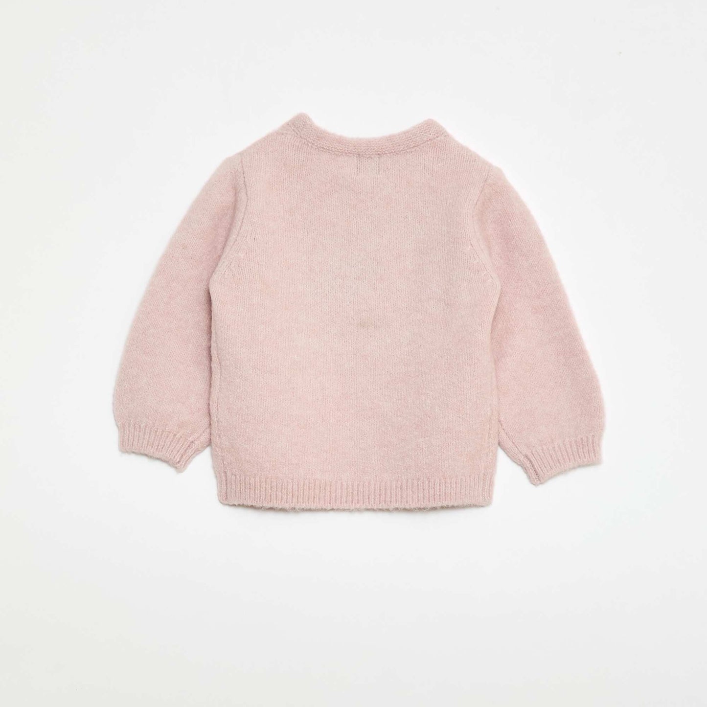 Sweater de punto con diseño fantasía ROSA
