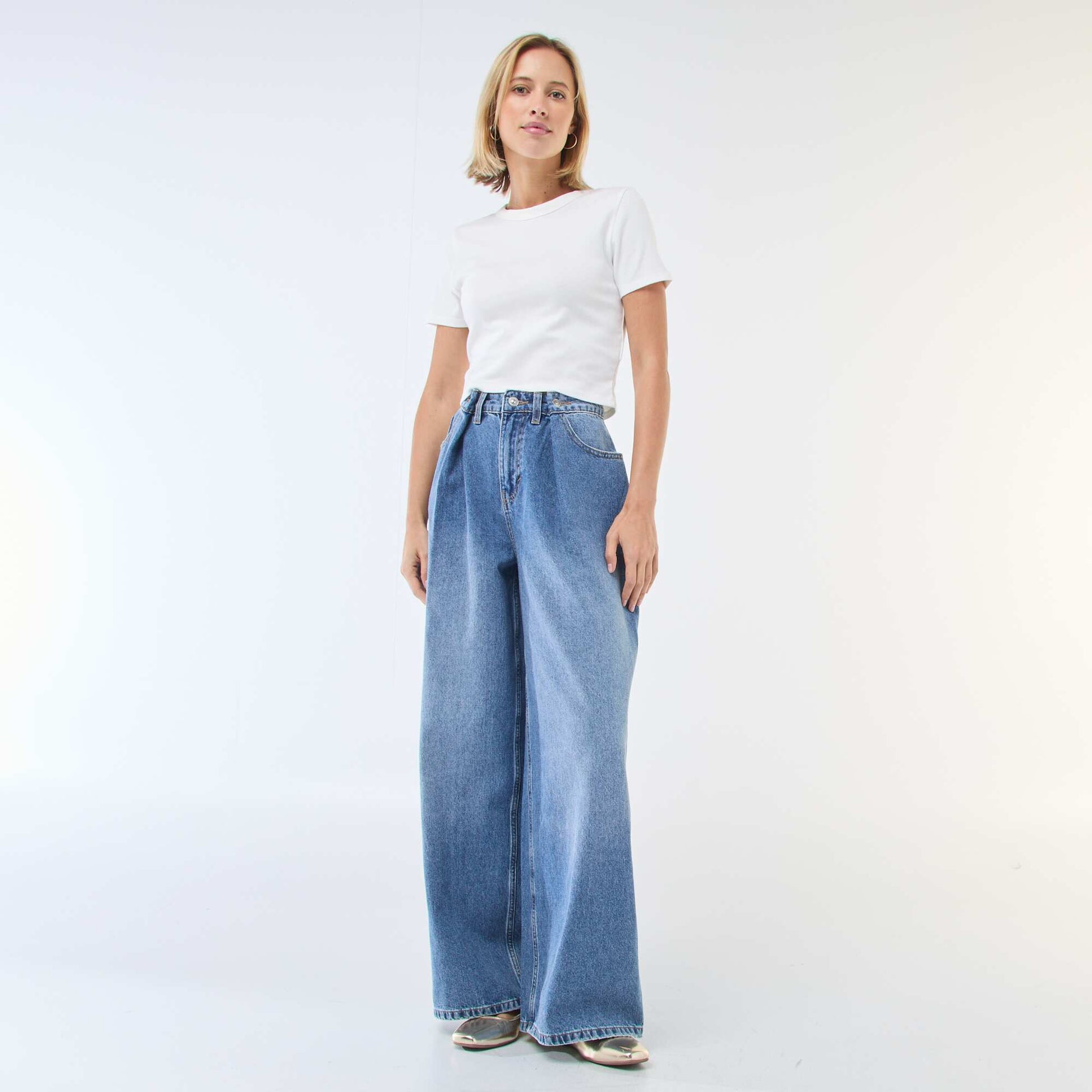 Camiseta crop básica BLANCO