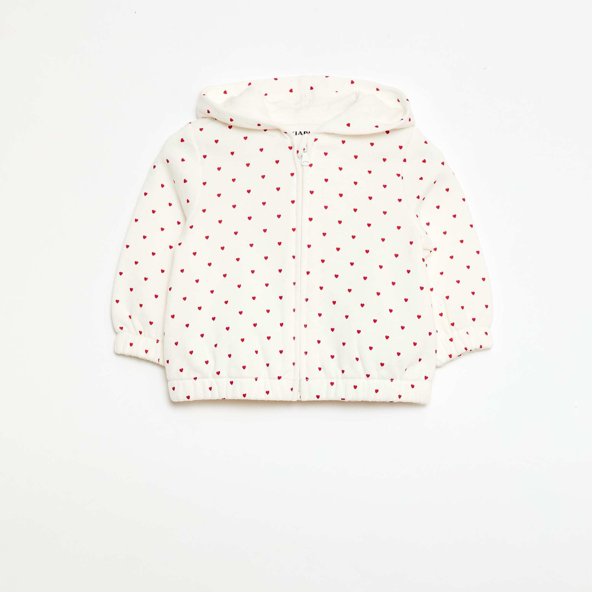 Buzo con capucha estampada BLANCO