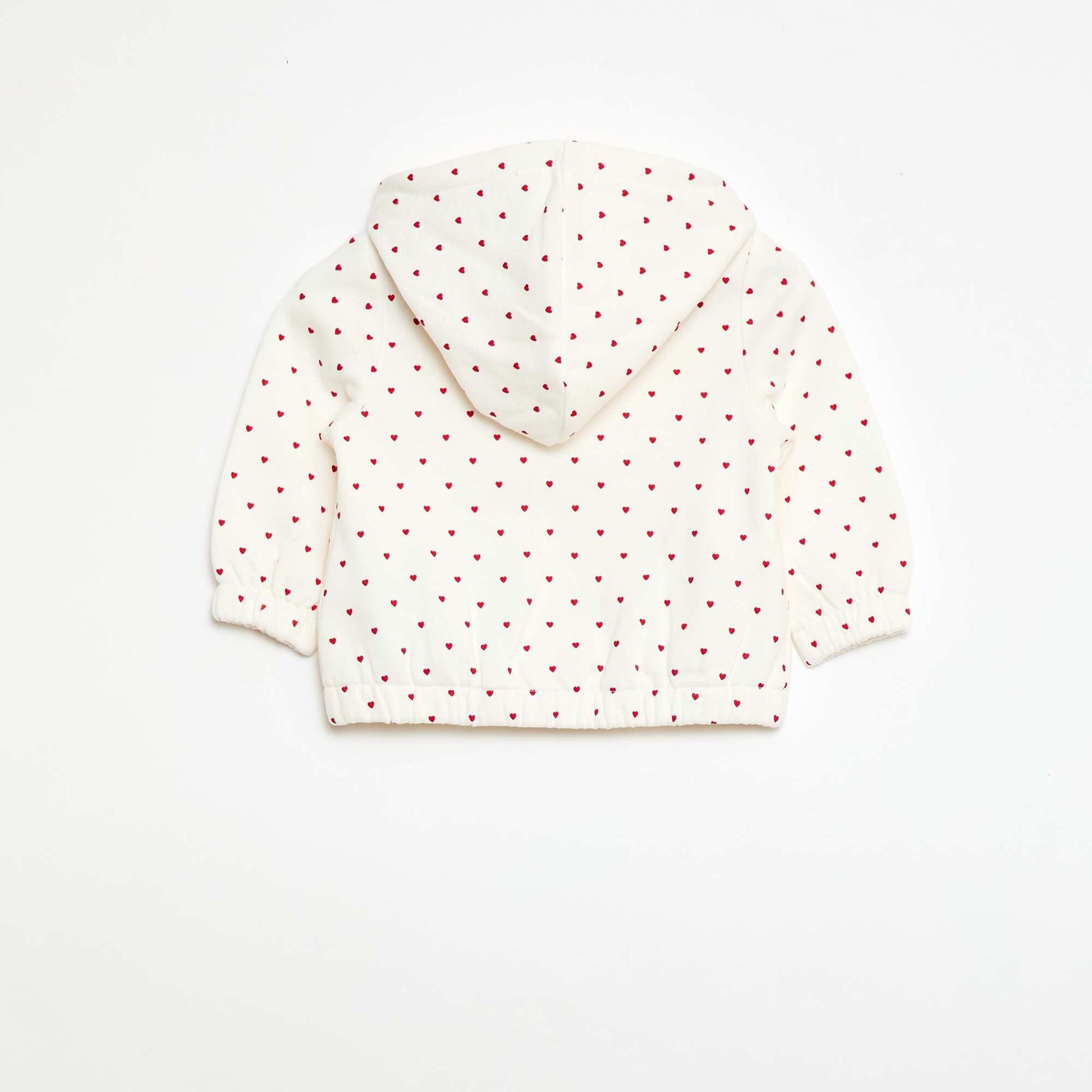 Buzo con capucha estampada BLANCO