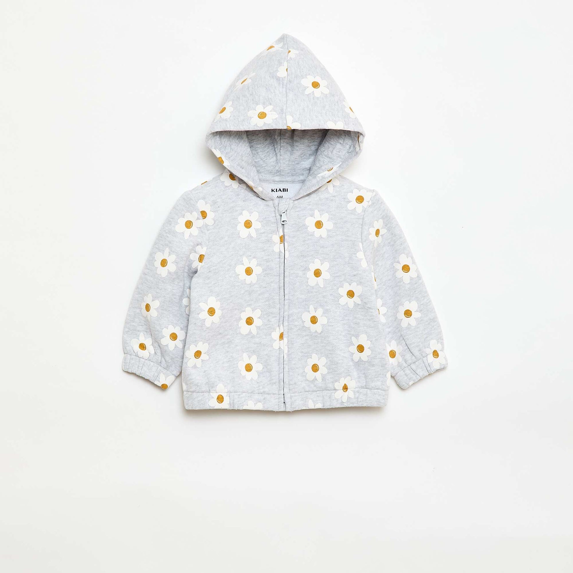 Buzo con capucha estampada GRIS
