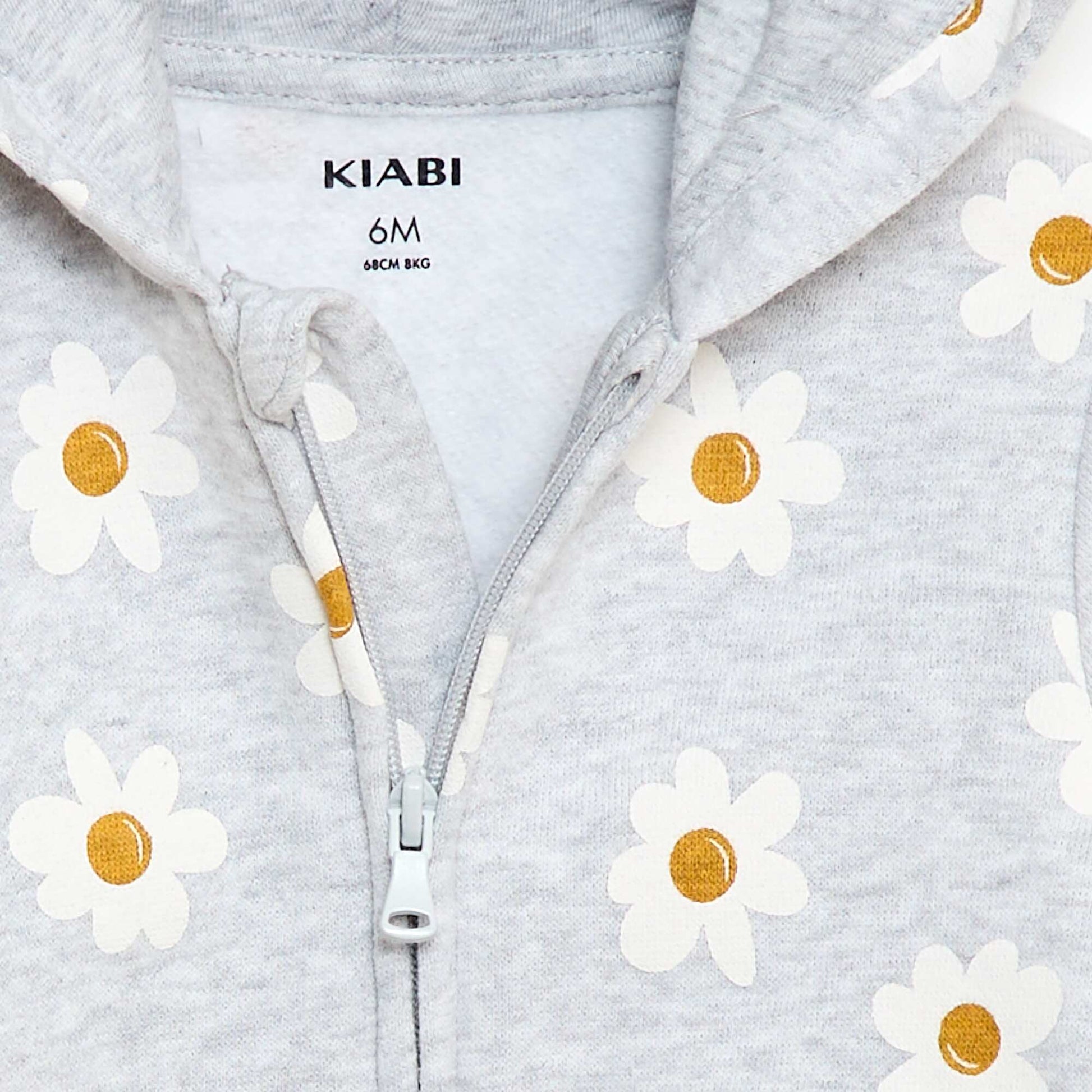 Buzo con capucha estampada GRIS