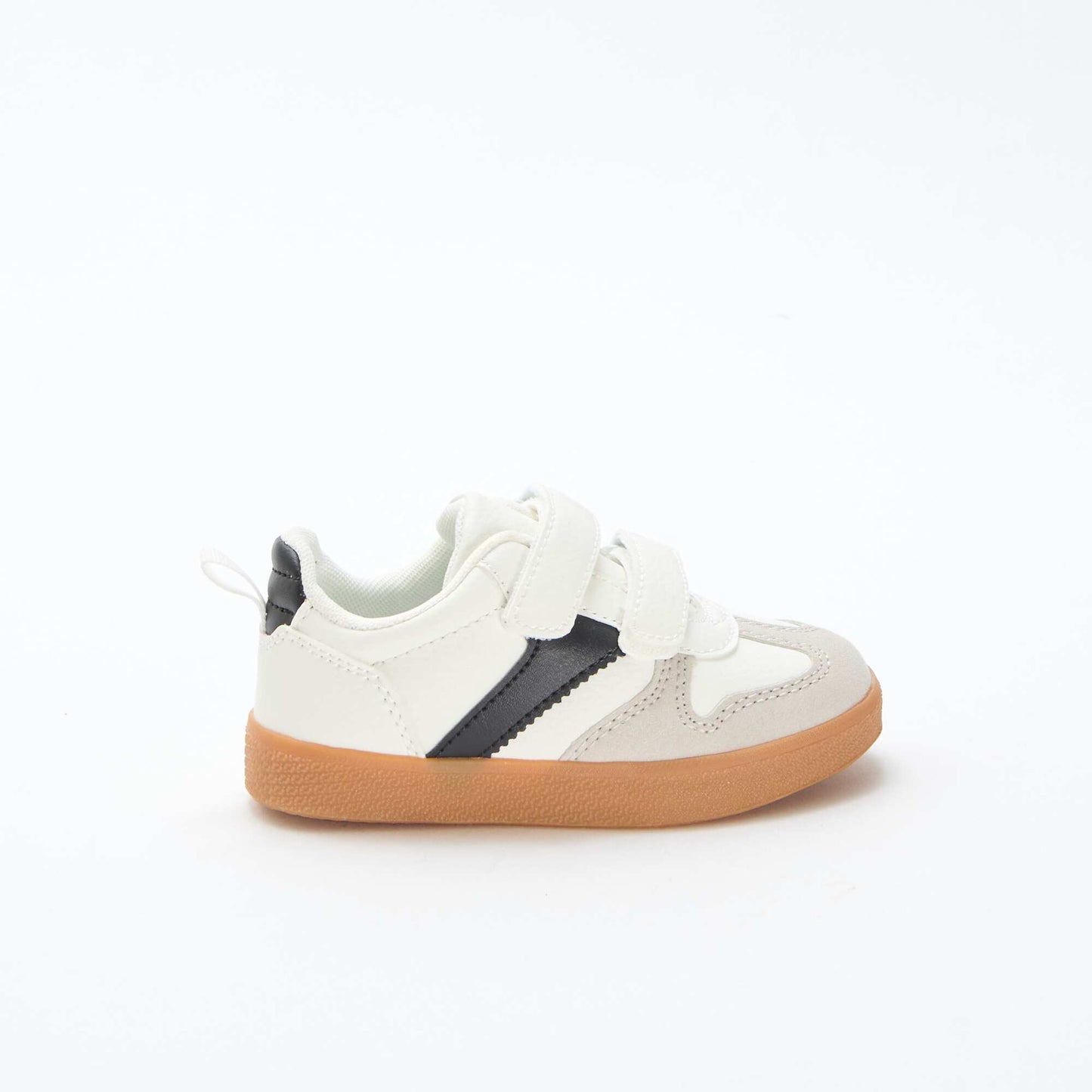 Zapatillas con velcro en antelina BLANCO