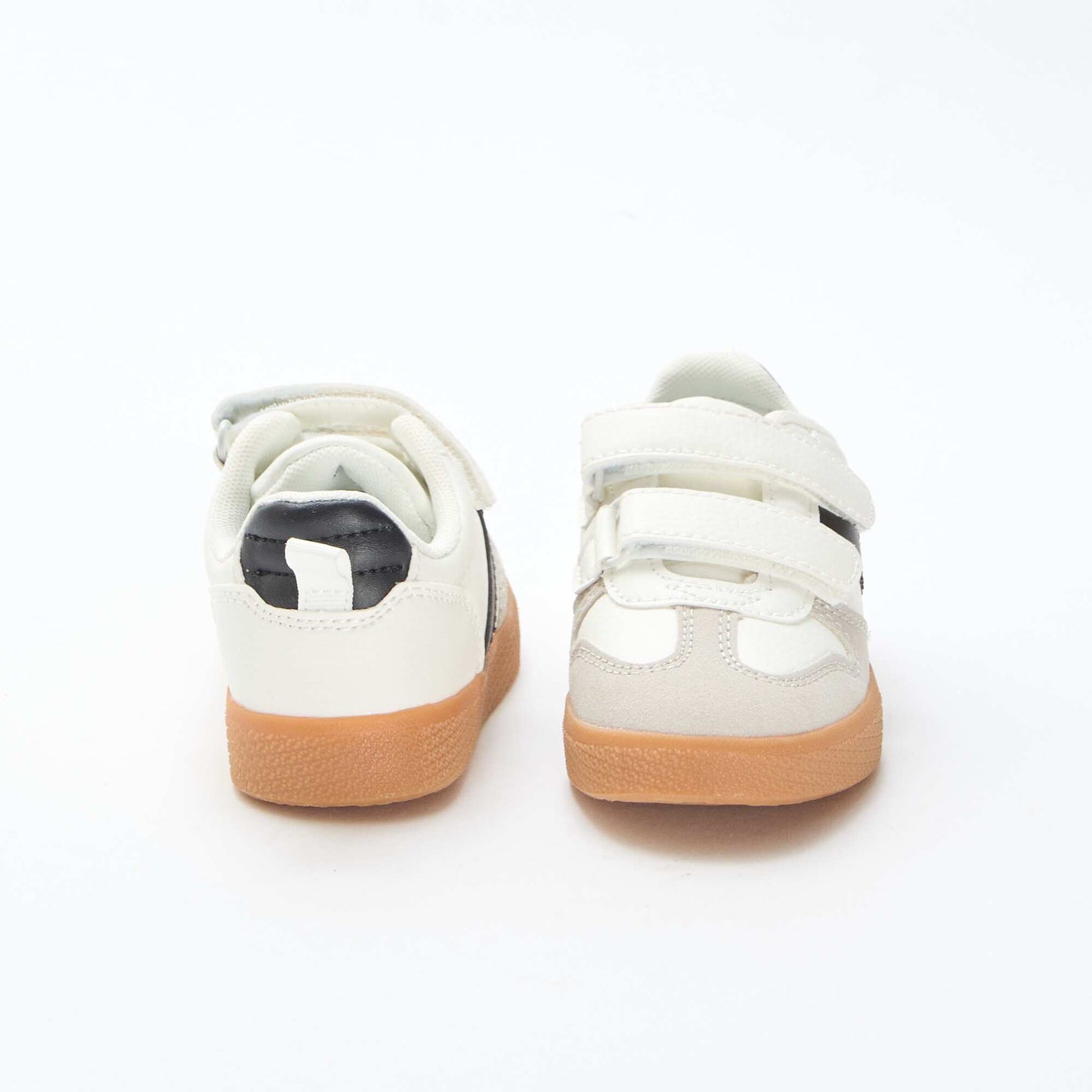 Zapatillas con velcro en antelina BLANCO