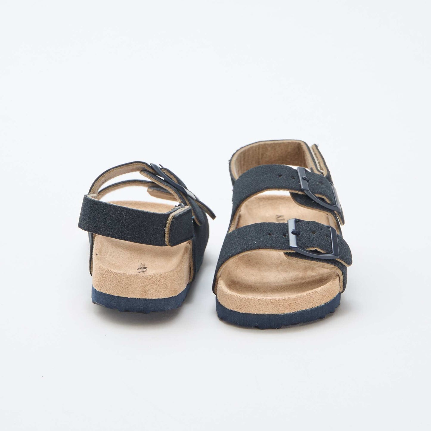 Sandalias planas de antelina AZUL