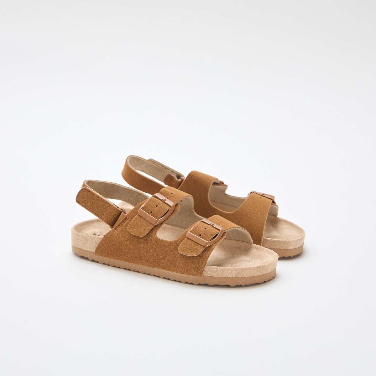 Sandalias efecto ante ajustables MARRON