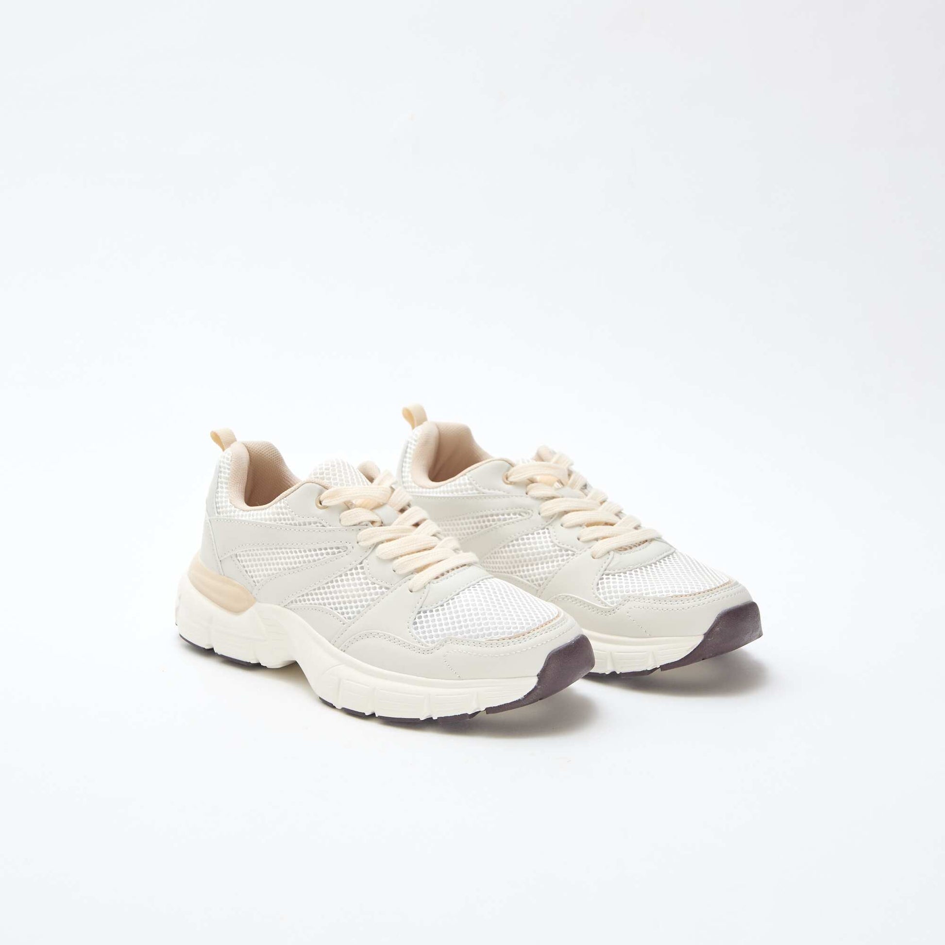 Zapatillas bajas estilo running BEIGE