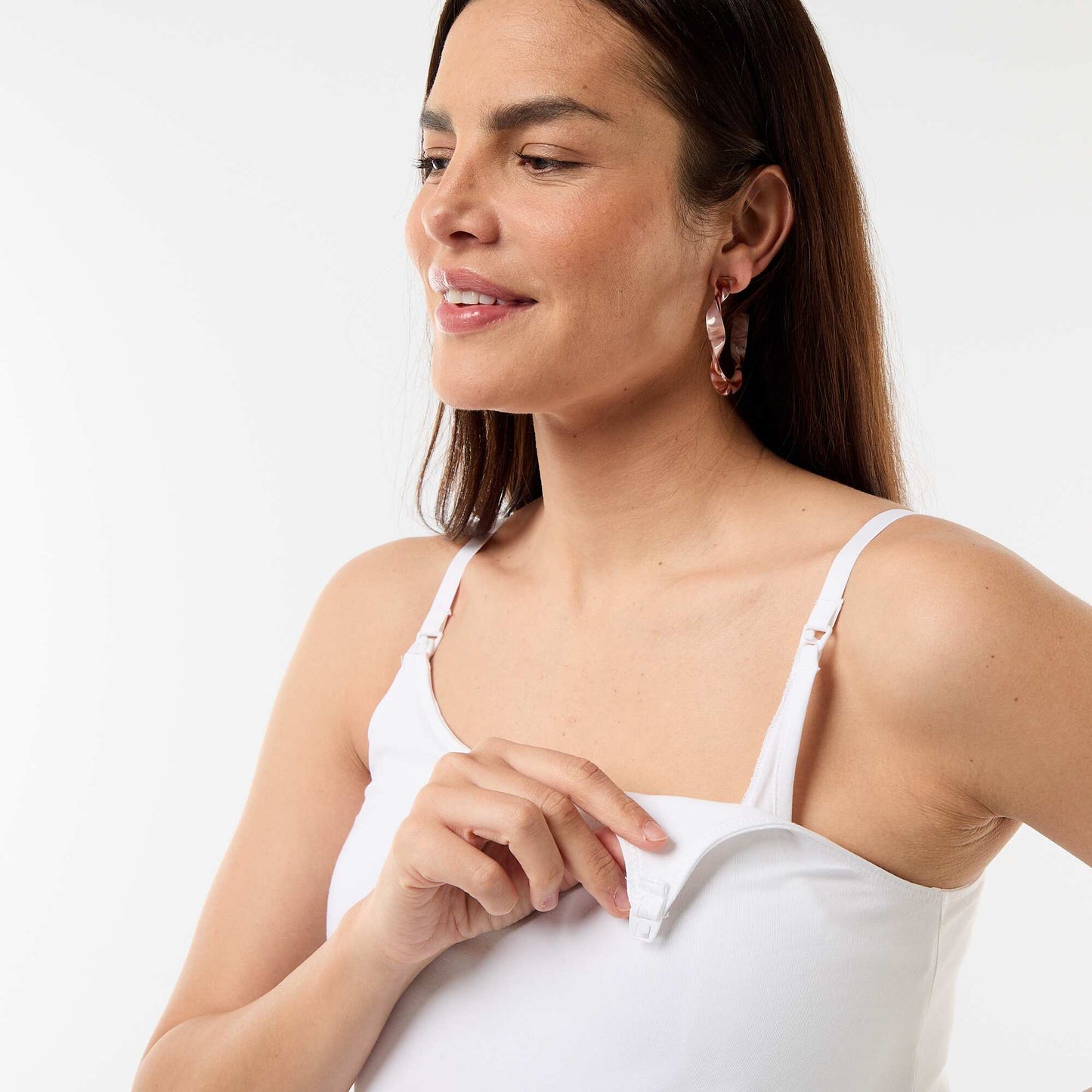 Camiseta de Tirantes de Lactancia BLANCO