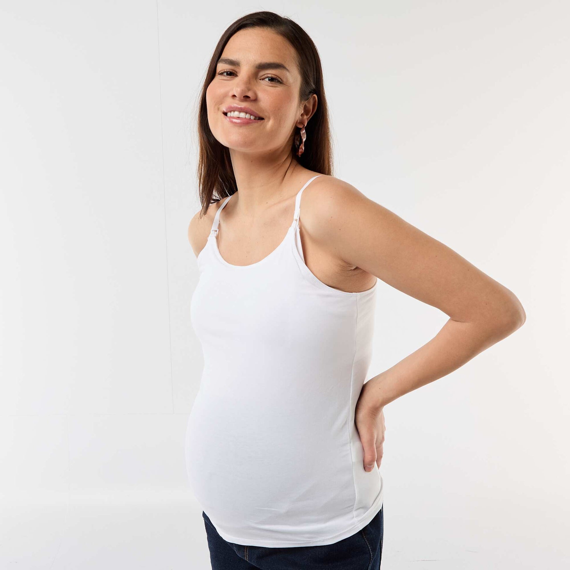 Camiseta de Tirantes de Lactancia BLANCO