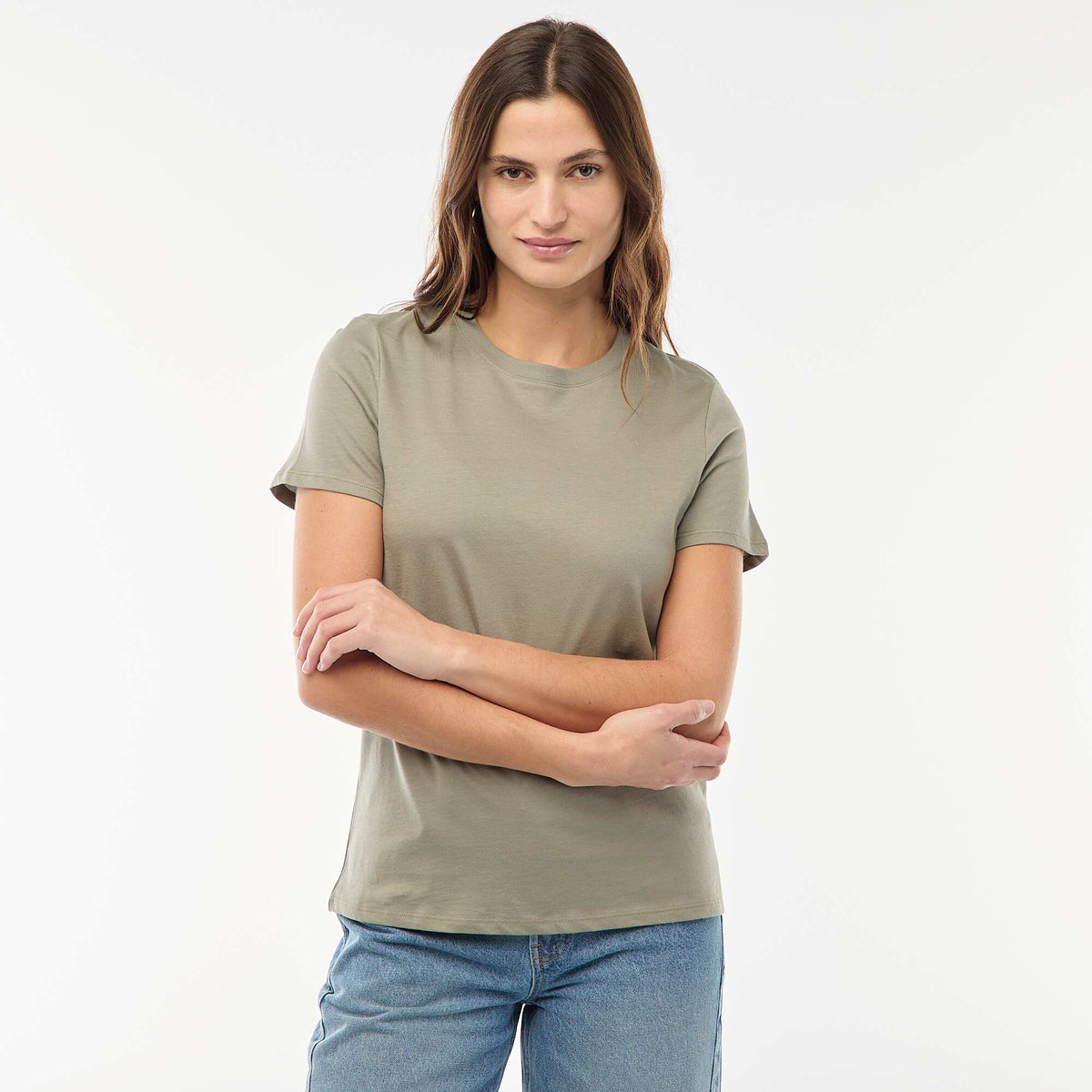 Camiseta de punto de manga corta VERDE