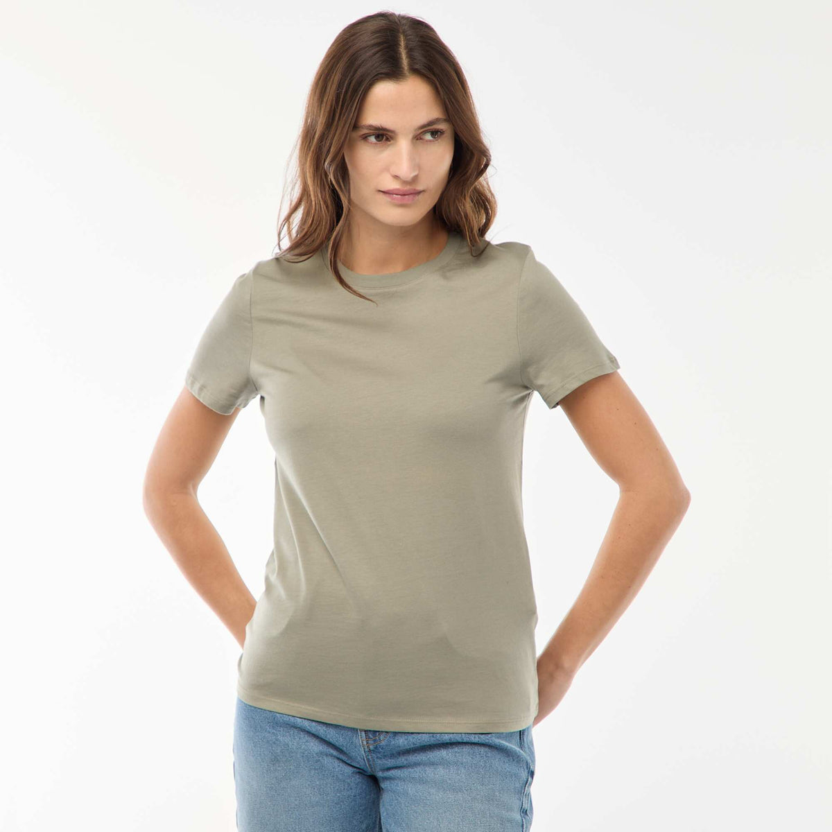 Camiseta de punto de manga corta VERDE