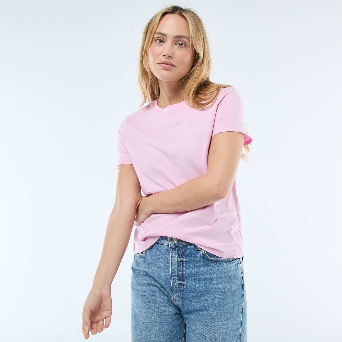 Camiseta de punto de manga corta ROSA
