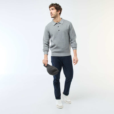 Pantalón chino de pana corte estándar AZUL