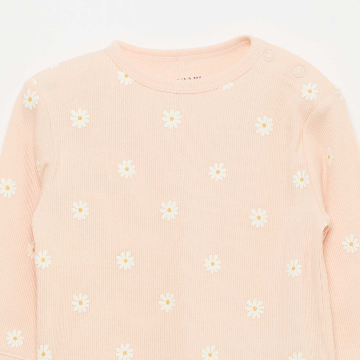Conjunto de pijama de algodón de canalé - 2 piezas ROSA