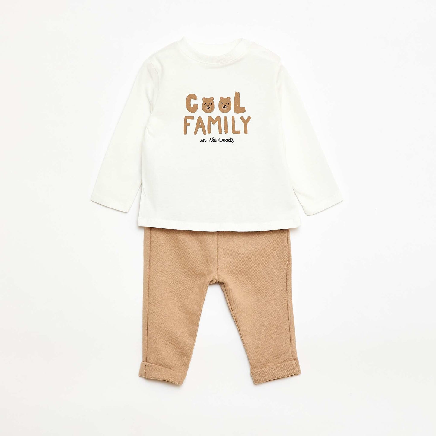 Conjunto camiseta + pantalón - 2 piezas BLANCO
